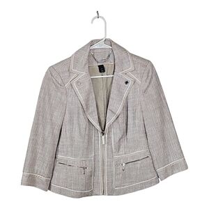 White House Black Market Preppy Business Blazer Jacket – Size 6 Beige